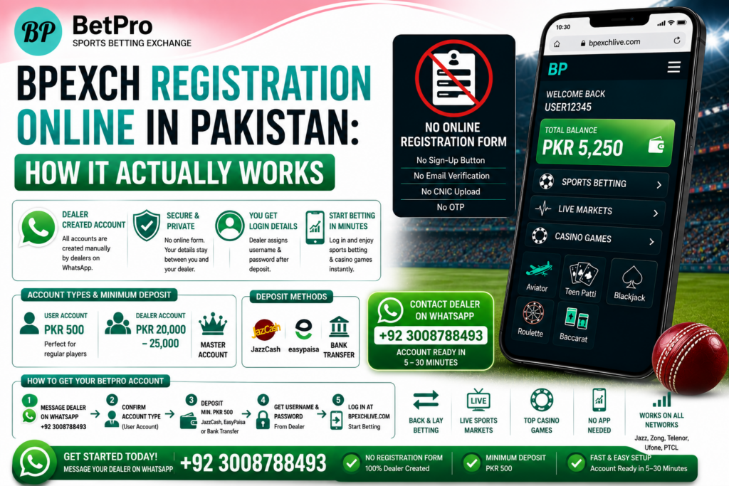 BPexch online registration process in Pakistan step by step 2025