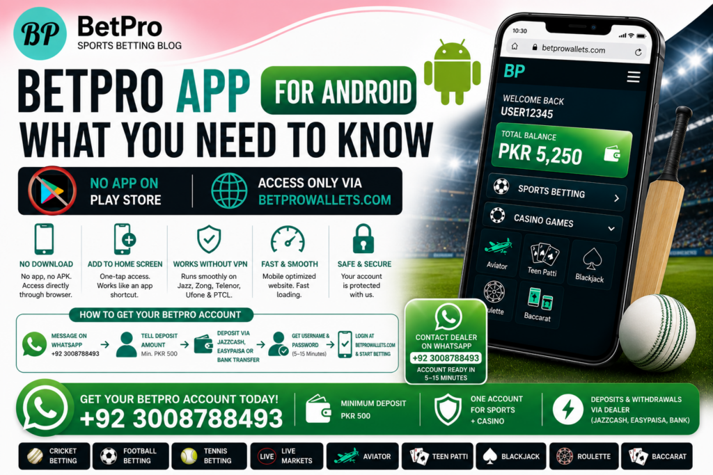 BetPro App for Android - Important information and guide 2025