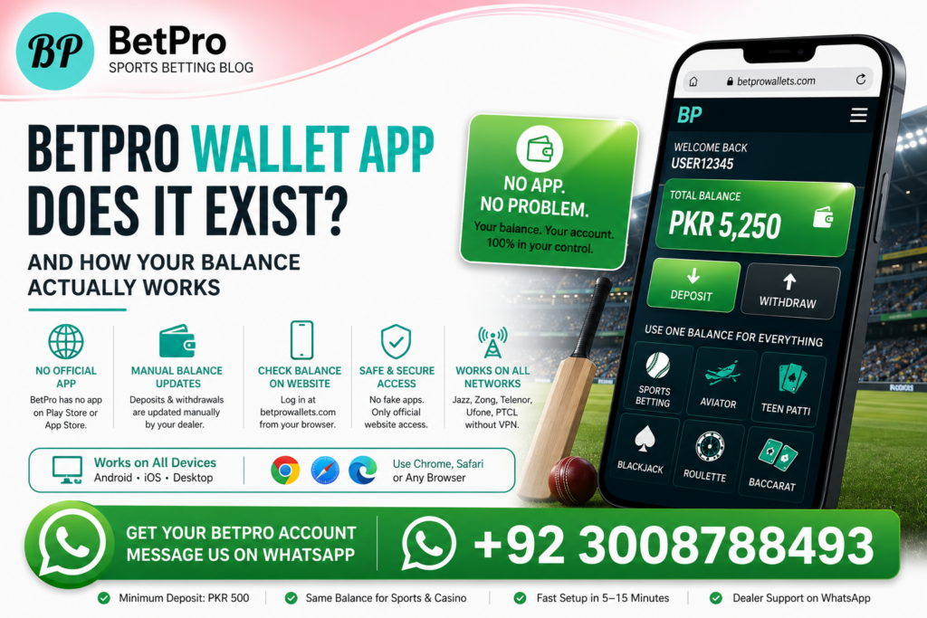 BetPro Wallet inside the app - balance, deposit and withdrawal explained 2025