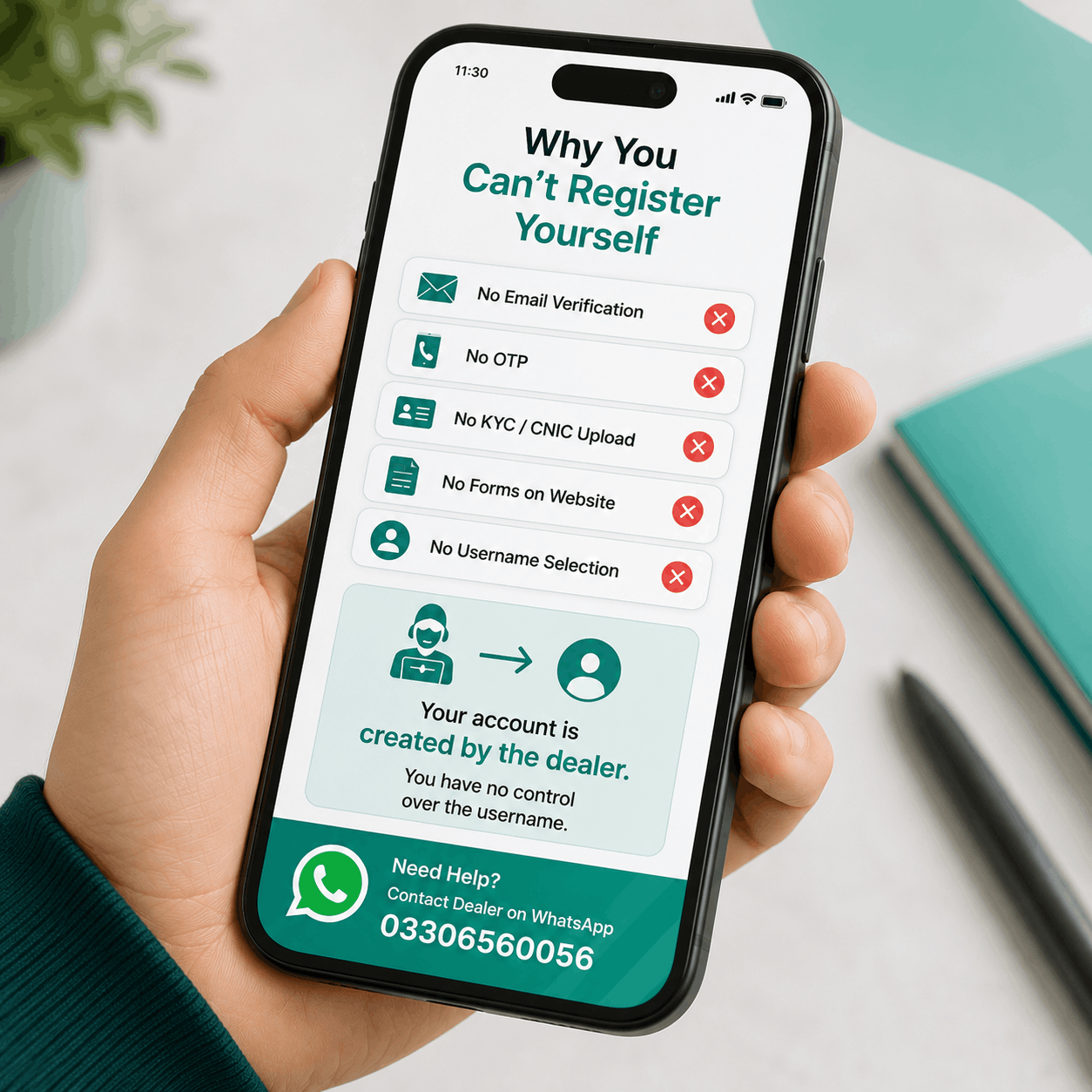 BetPro Exchange Account registration process showing why users cannot register themselves and must create an account through an authorized dealer in Pakistan.