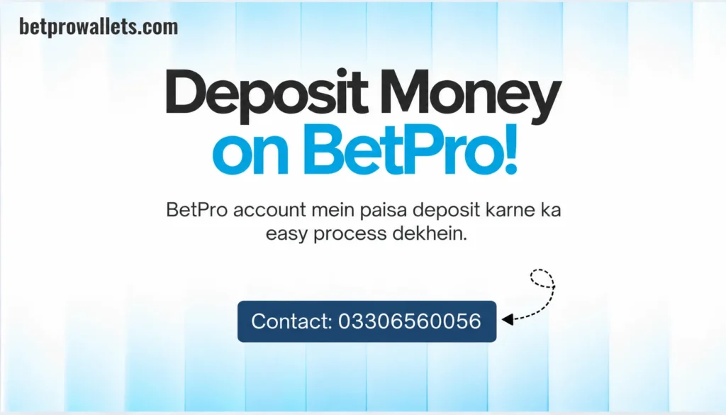 Deposit money on BetPro account guide